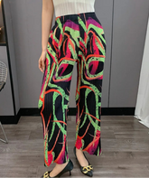 HEYFANCYSTYLE Women's Pleated Pull-On Wide Leg Trousers - Designer Luxury Pants